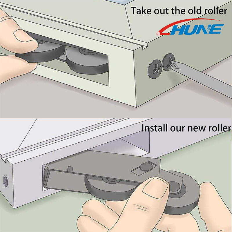 Sliding door rollers replacement
